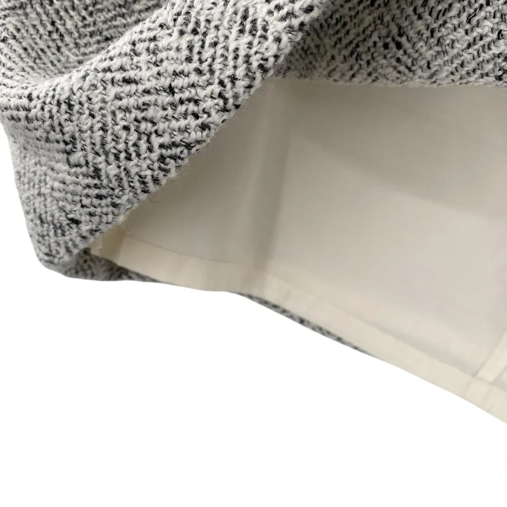Loft Wool Bend Herringbone Pencil Skirt - Picture 7 of 7